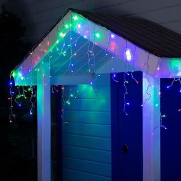 уличная гирлянда из лампочек купить: Светодиодная Гирлянда Бахрома Прекрасно подходит для украшения дома — 1