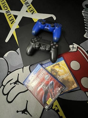 fmcb ps2: Игровой комплект для PlayStation 4: - Консоль PS4 Slim (чёрная). - — 1