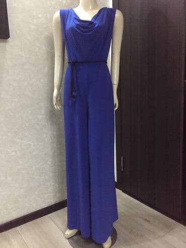 вязаные платья на лето: Күнүмдүк көйнөк, Күз-жаз, Узун модель, Трикотаж, M — 1