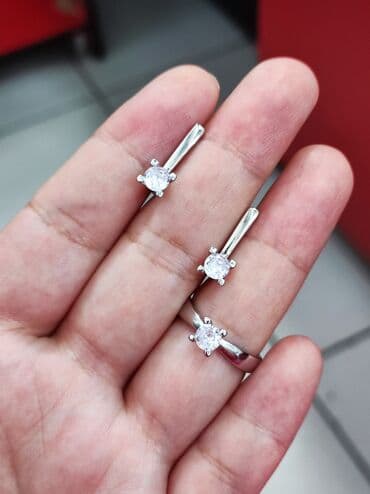 свадебное платья для беременных: Набор украшений, Проба 925, Женские, Новый — 5