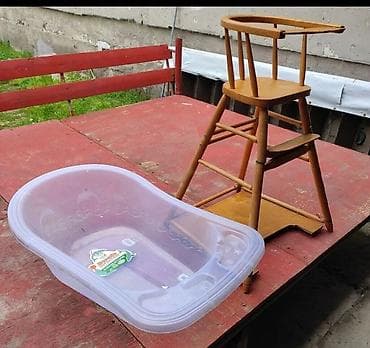 Офис эмереги: Детский комплект: ванночка и стульчик для кормления/занятий. - — 1