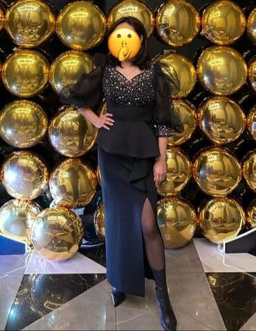 вечерний костюм: Вечернее платье, Бархат, С рукавами, M — 2