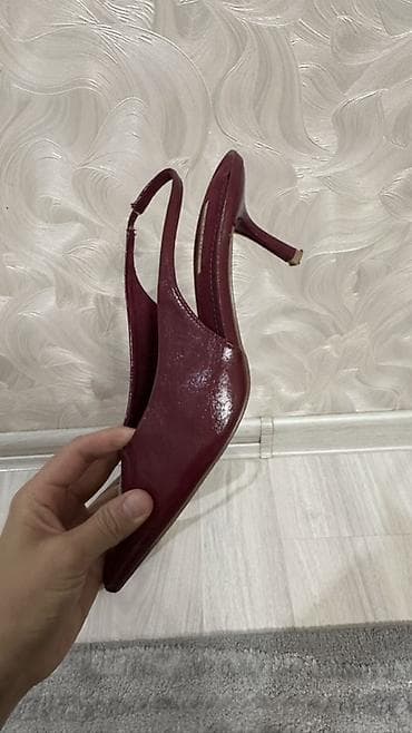 кийит: Лодочки CORINA с открытой пяткой (slingback) - Цвет: бордовый (винный — 2