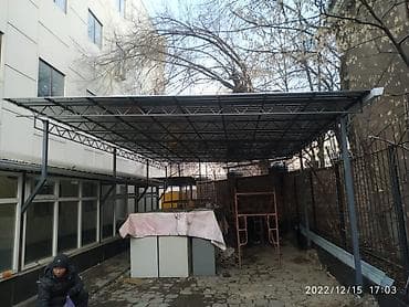 козье: Навес, Односкатный, Металл, Поликарбонат, Установка — 1