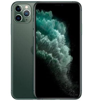 IPhone 11 Pro, Б/у, 64 ГБ, Matte Midnight Green, Зарядное устройство, Чехол, 70 %