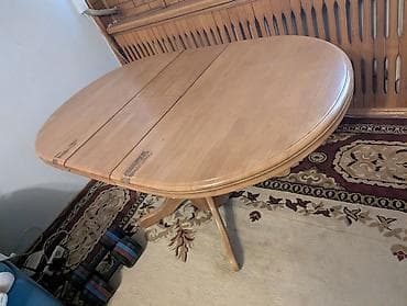 stol: Стол для зала, Б/у, Раскладной, Овальная — 1