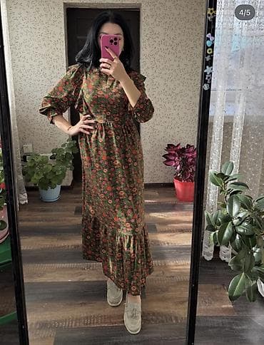 mussimo dutti: Платье макси с цветочным принтом - Длина: до щиколотки, с широкой — 4