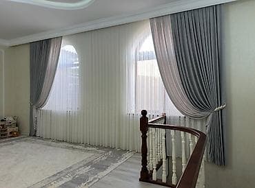 Комплект штор, С тюлем в комплекте, Готовое изделие, Для зала