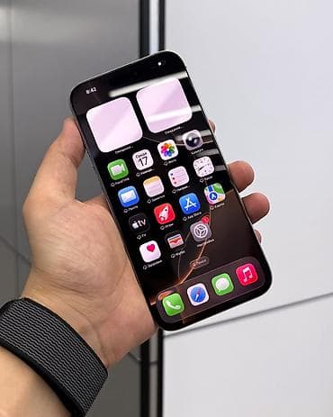 iphone x osh: IPhone 16 Pro Max, Б/у, 256 ГБ, Natural Titanium, Защитное стекло, Чехол, В рассрочку, 92 % — 2