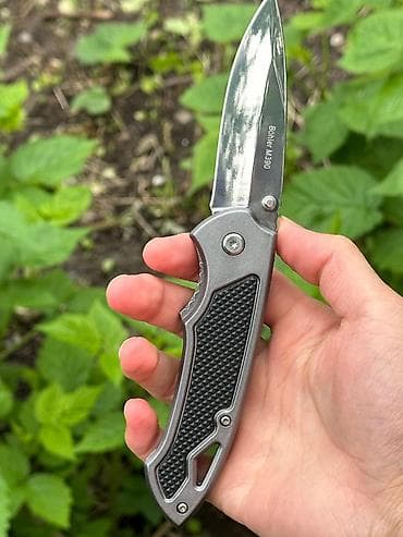 скотч с надписью: Складной нож EDC - Тип: карманный складной нож с осевым винтом и — 7