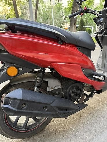 скутер стрекоза: Скутер максискутерного форм‑фактора, черно‑красный. КУБ-165 — 4