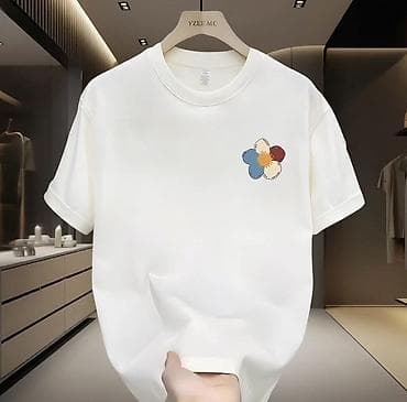 Жеке буюмдар: Футболка, Оверсайз, Кытай, Пахта, Жаңы, M, L, XL — 1