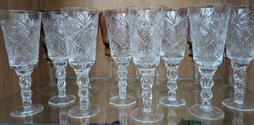 Декор и интерьер: Продаётся хрустальные фужеры!!!! Винтаж!!!! Ссср!!!! Сервантное — 5