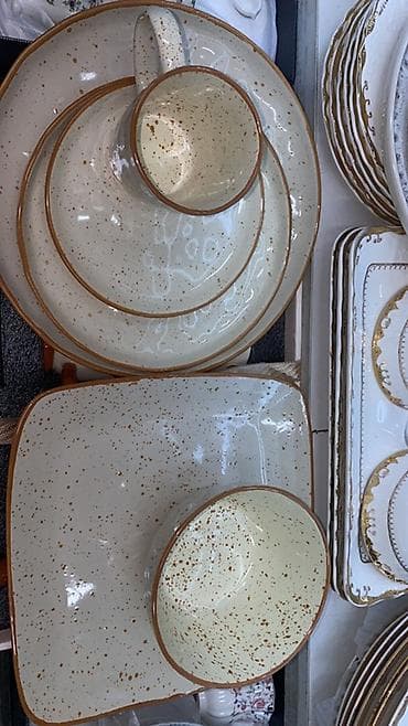 керамическая посуда: Наборы столовой посуды из керамики/фарфора - Разные дизайны: 1) — 3