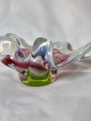 Паркет: Стеклянная ваза-блюдо Bohemia, художественное стекло - Производитель — 4