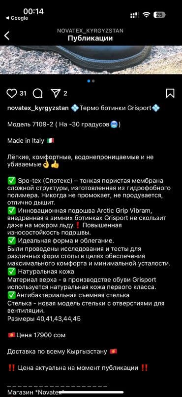обувь автоледи: Мужские ботинки, 44, Grisport, Б/у, цвет - Черный — 10