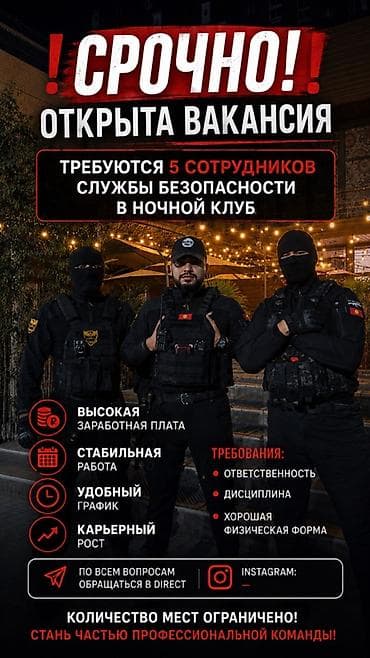 вакансия вахтер женщина: Вакансия: сотрудники службы безопасности в ночной клуб (5 мест) Что — 1