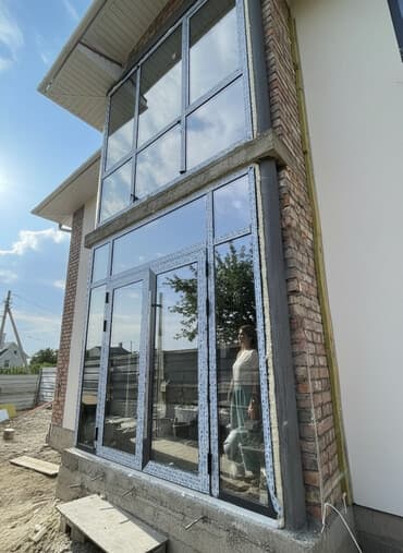 наклейки для стены: Пластиковое окно на заказ, Тип окна: Панорамные, Без рассрочки — 1