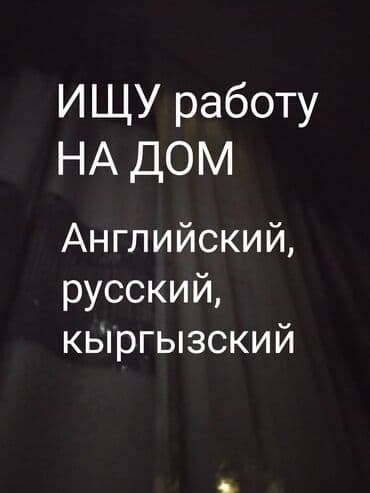 удаленная работа без опыта с обучением: Ищу работу на удаленку. Владею английский, русским и кыргызским — 1