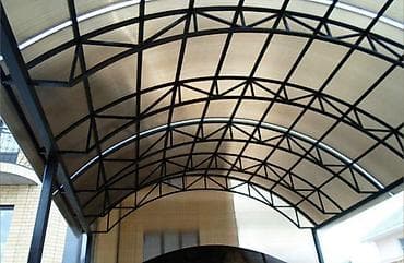 козырьки: 🔹 Виды навесов: ✔ Односкатные ✔ Двускатные ✔ Арочные ✔ Конвертные — 4