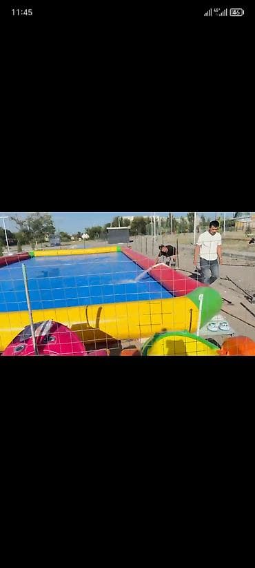 верхний орок: Надувной водный аттракцион: бассейн - Большой прямоугольный надувной — 2