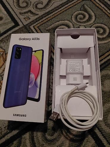 a 23: Samsung Galaxy A03s, Б/у, 32 ГБ, цвет - Синий, 2 SIM — 2