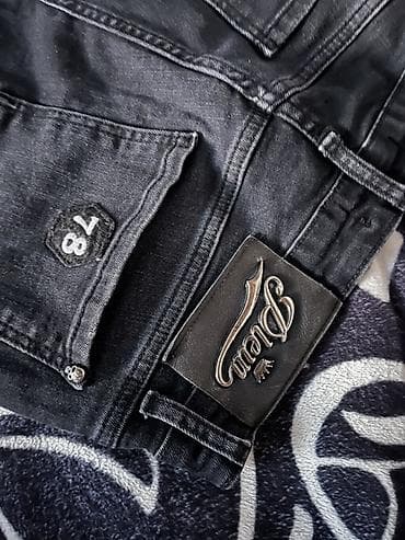 nike tech flece: Мужские джинсы, M, Philipp Plein, Б/у, цвет - Черный, Самовывоз — 2