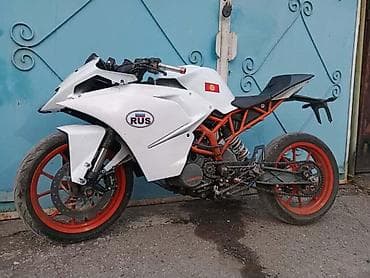 велосипед мото: Мотоцикл спорт-класса KTM RC: легкая трубчатая рама оранжевого цвета — 5