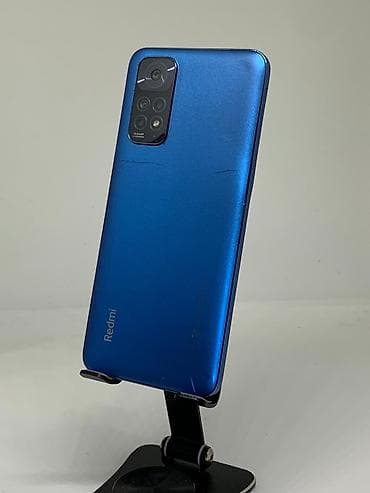 fly sky: Redmi, Redmi Note 11, Б/у, 128 ГБ, цвет - Синий, 2 SIM — 3