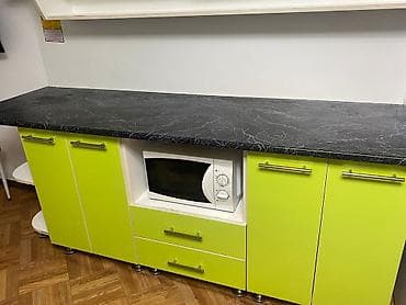 острые козырьки: Кухонный гарнитур, Б/у, цвет - Зеленый, МДФ, Самовывоз, Платная доставка — 5