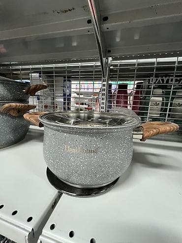 Посуда: Набор посуды HausRoland HR120-1, 14 предметов, серый гранит Состав — 4