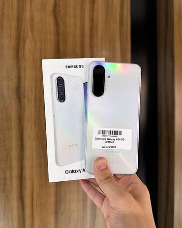 Samsung Galaxy A36, Б/у, 256 ГБ, цвет - Белый, 2 SIM