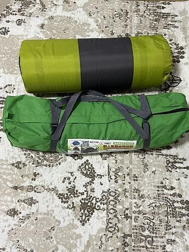 Спорт и отдых: Палатка автоматическая двухслойная + коврик (каремат) - Вместимость — 2
