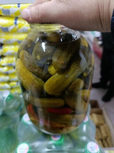 Крупы, мука, сахар: Домашние заготовки в стеклянных банках: - Маринованные огурчики — 2