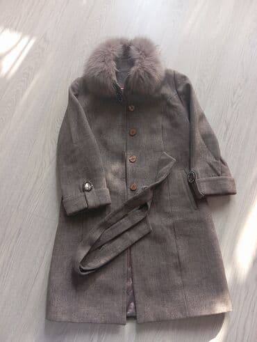 прокат национальных костюмов для детей: Пальто, Классика, Зима, Овечья шерсть, По колено, С поясом, L — 2