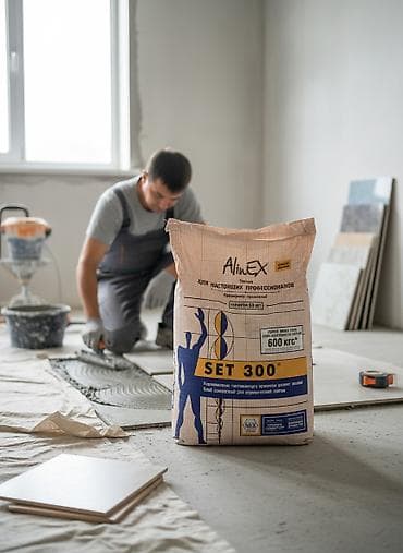 Клей цементный AlinEx SET 300 предназначен для укладки керамической