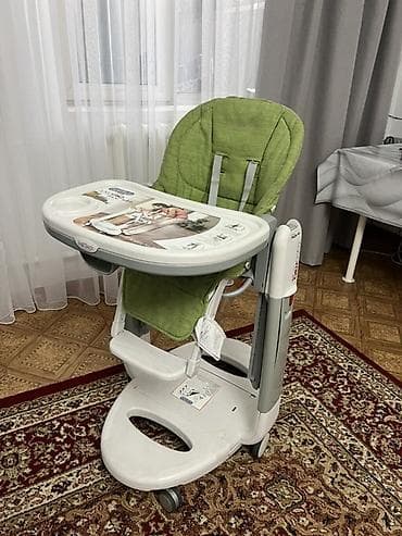 отцев мешок: Стульчик для кормления, Б/у, Peg perego, Трансформер, цвет - Зеленый, Самовывоз, Платная доставка — 4