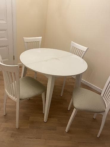 Декор и интерьер: Стул для кухни, Б/у, Другой материал, цвет - Белый — 2