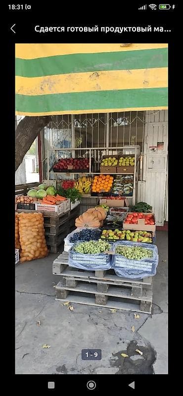 Промышленная химия: Магазин срочно арендага берилет,товар и оборудование сатылат,500000мин — 5