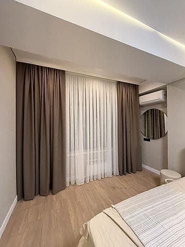 шторы для окна: Комплект штор, Блэкаут, С ламбрекеном, Изготовление на заказ, Для зала — 2