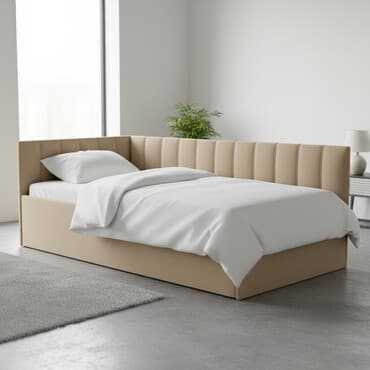 Детская односпальная кровать, Новый, Для девочки, Для мальчика, С матрасом, Металл, Самовывоз, Бесплатная доставка, Платная доставка