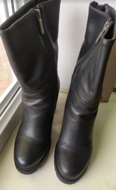 купить сапоги женские зимние кожаные италия: Сапоги еврозима зернистая кожа 
В хорошем состоянии — 2