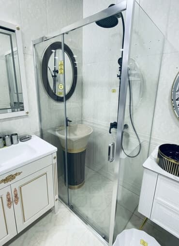 зеркало в душевую: Душевая кабина Квадратная, Размер: 120 x 80 см, Высота поддона: 195 см,Покрытие: Прозрачный — 1