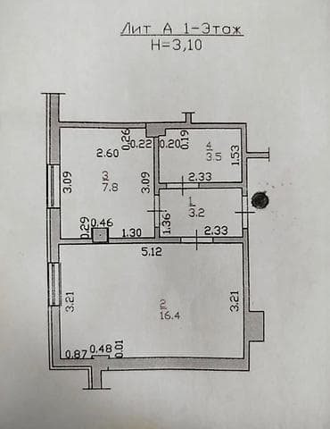 баетов: 1 комната, 32 м², Элитка, 1 этаж, Евроремонт — 5