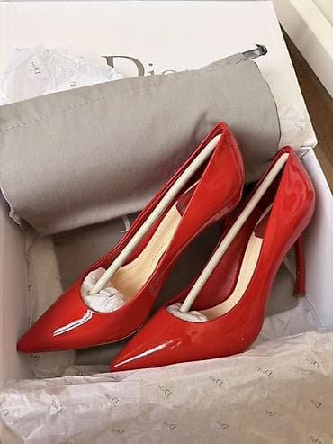 Женская обувь: Туфли, 36, Dior, Б/у, цвет - Красный, Самовывоз, Платная доставка — 1