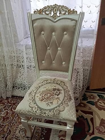 купить стол и стулья для столовой: Стол и стул для зала, Самовывоз, цвет - Бежевый — 2