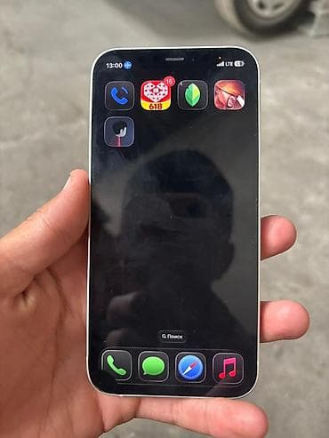 планшет hoco: IPhone 12, Б/у, 64 ГБ, Серебристый, Чехол, Кабель, 77 % — 7