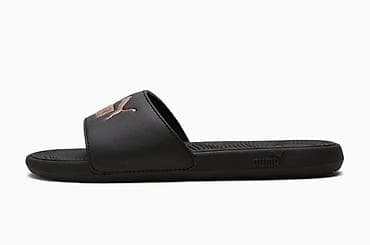 puma petronas: Шлёпанцы PUMA Popcat 20 (черные, логотип в цвете «розовое золото») — 4