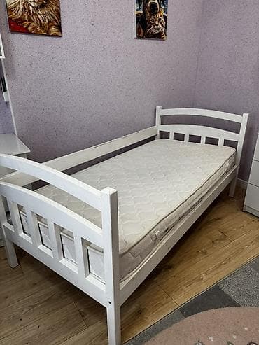 икеа кровать: Односпальная кровать, Новый, С матрасом, длина - 200 см — 2