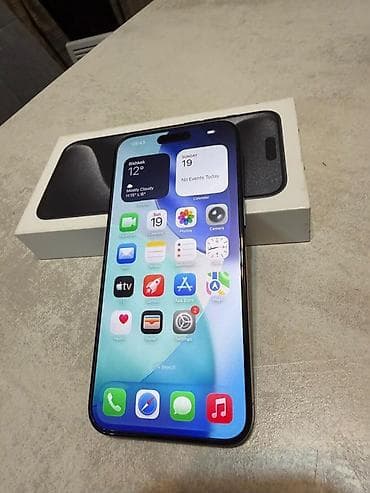 IPhone 15 Pro, 256 ГБ, Black Titanium, Коробка, 85 %